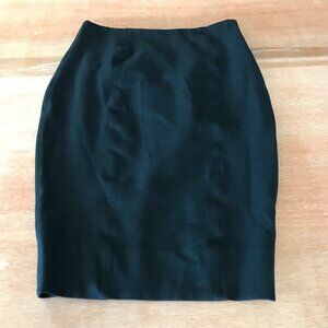 Spanx The Perfect Ponte Pencil Skirt Women S Black Stretch Knee Length Sculpting